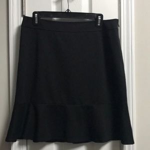 LOFT black flounce hem skirt size 10